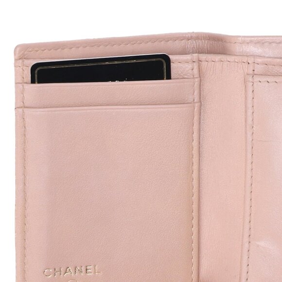 CHANEL Camellia Trifold Wallet A70301 Beige Leather - Picture 7 of 8
